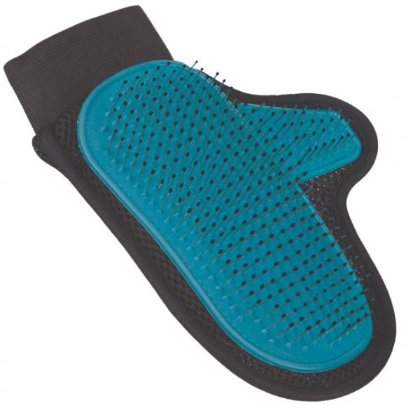 TRIXIE Fellpflege Handschuh mit stabilen Metallborsten für Deckhaar und Unterwolle